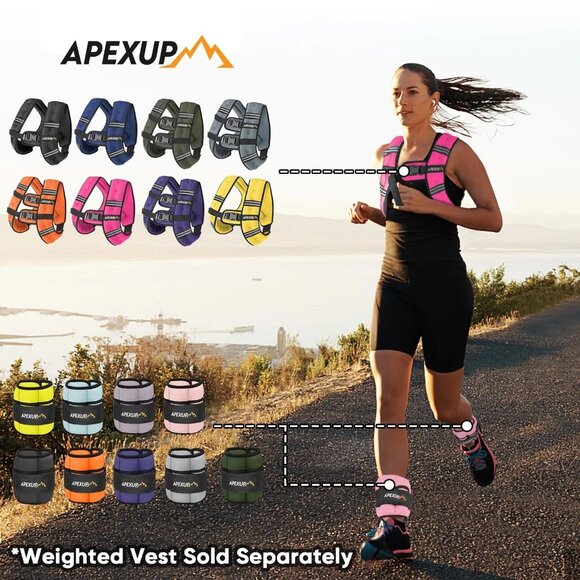 APEXUP 10 lbs Pair Adjustable Ankle Weights for Women and Men, Set of 2, NWOT - Picture 5 of 8